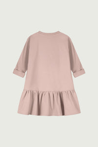 L/S Frill Dress | Faded Pink
