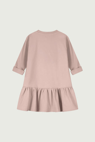 L/S Frill Dress | Faded Pink