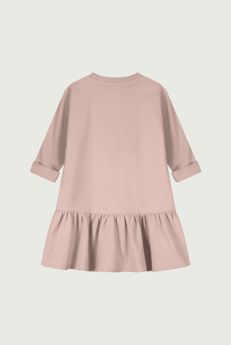 L/S Frill Dress | Faded Pink