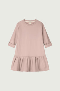 L/S Frill Dress | Faded Pink