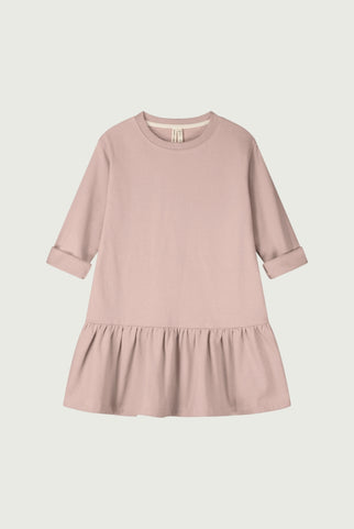 L/S Frill Dress | Faded Pink