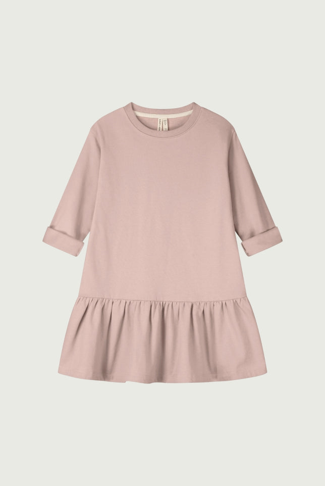 L/S Frill Jurk | Faded Pink