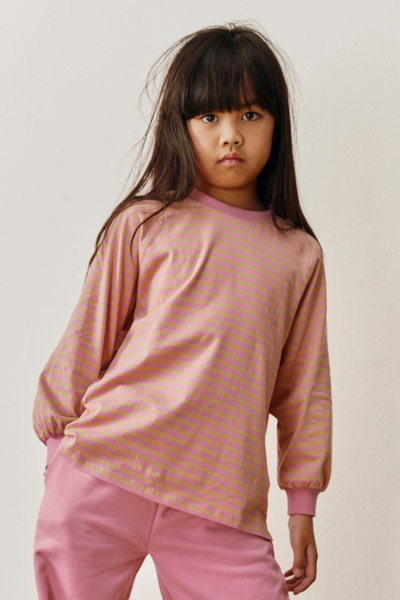 Oversized L/S Tee | Bubblegum - Cookie