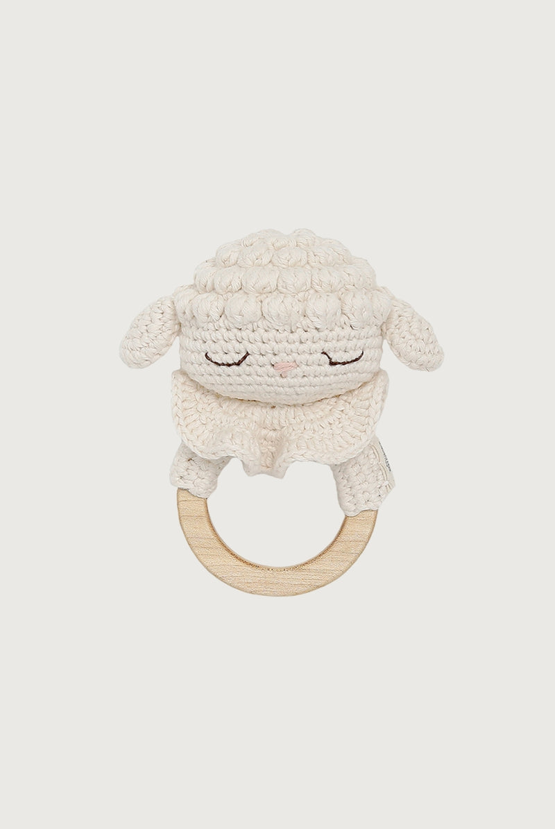 Lamb the Teething Ring | Cream