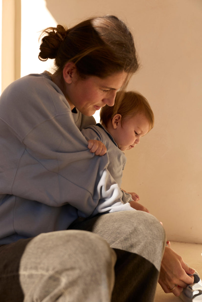 (Women) Dropped Shoulder Sweater | Stone Gray