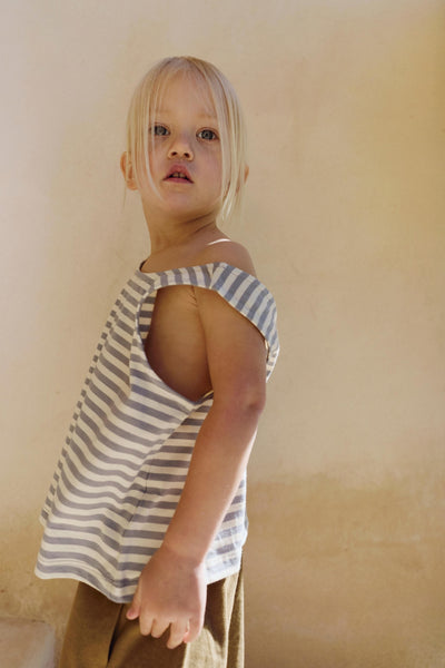 Boxy Tank Top | Stone Gray - Cream