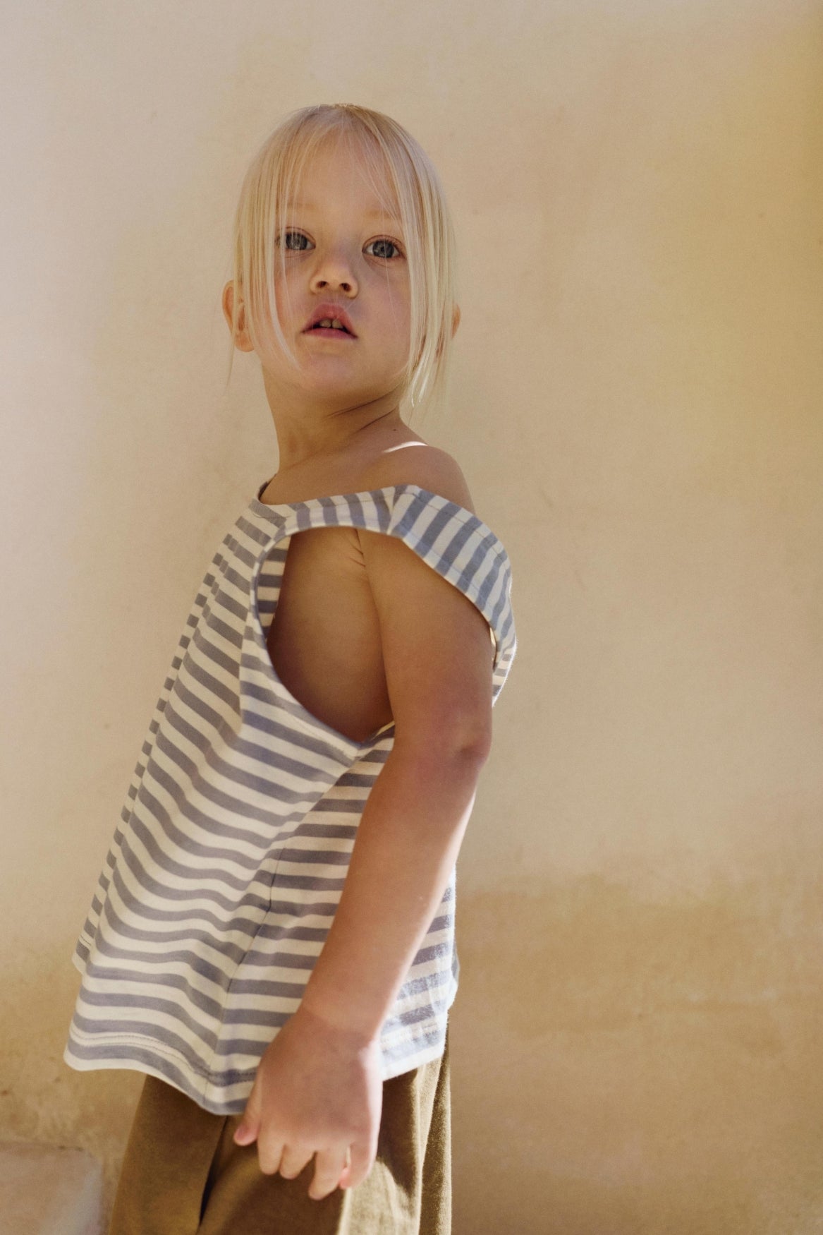 Boxy Tank Top | Stone Gray - Cream