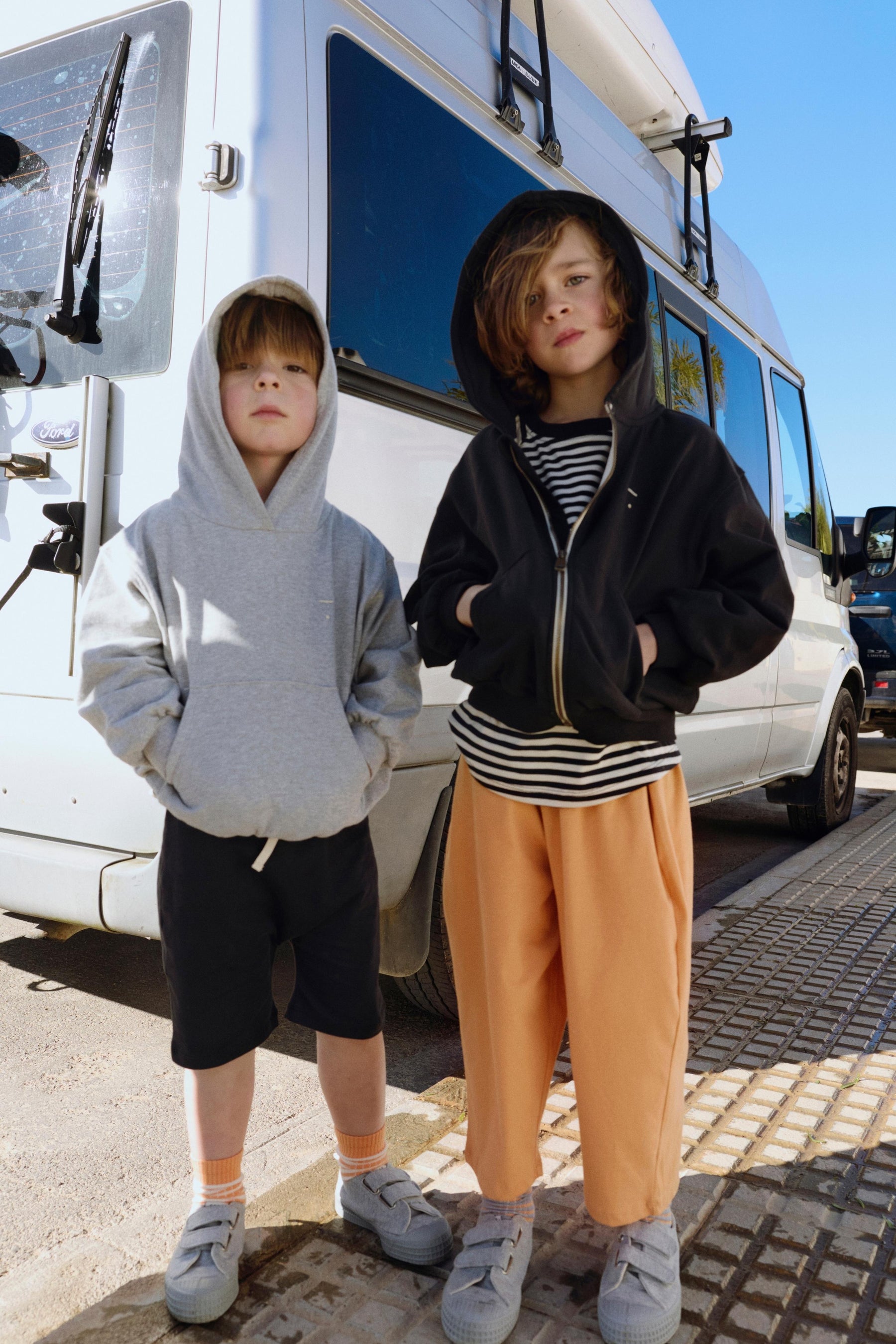 Hooded Cardigan with Zip | Pirate Black