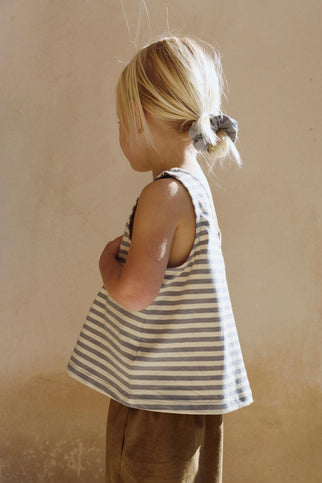 Boxy Tank Top | Stone Gray - Cream