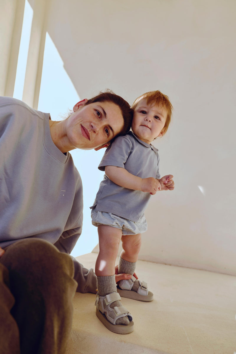 (Women) Dropped Shoulder Sweater | Stone Gray