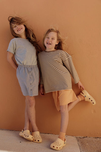 Skirt w/ Buttons | Stone Gray
