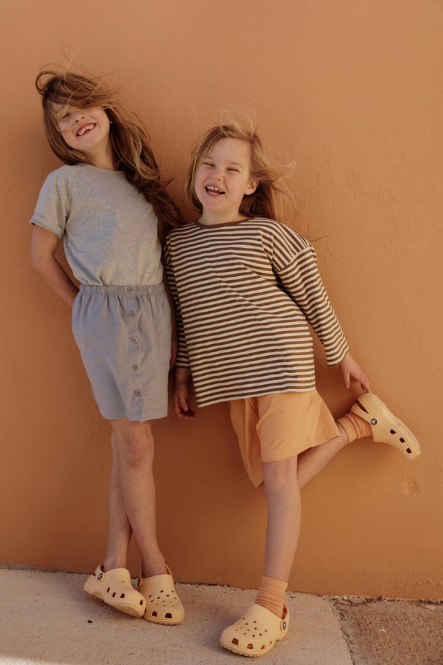 Skirt w/ Buttons | Stone Gray