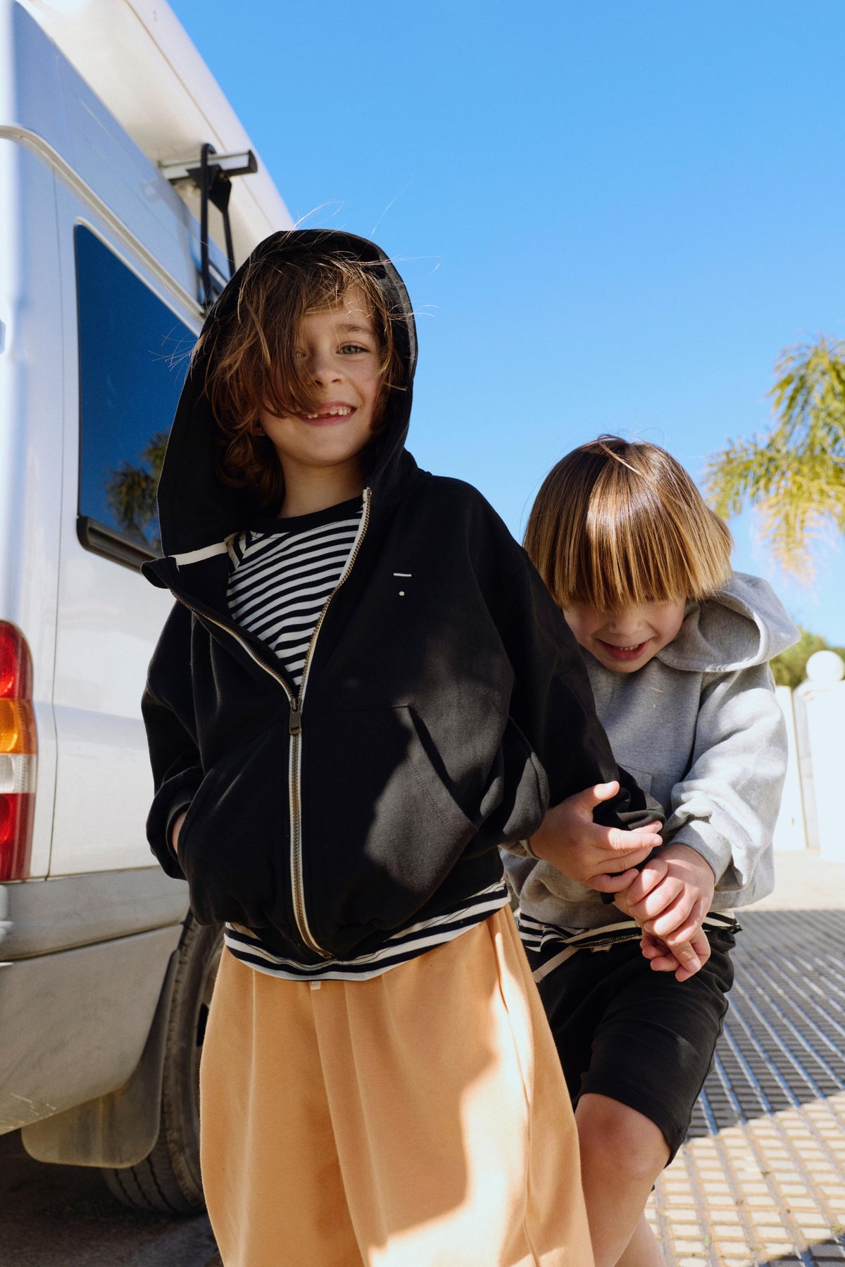 Hooded Cardigan with Zip | Pirate Black