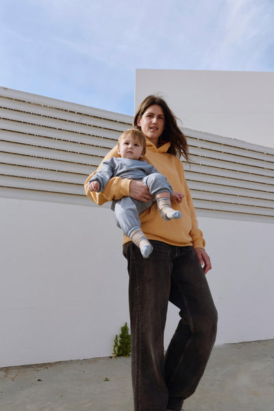 Baby Dropped Shoulder Sweater | Stone Gray