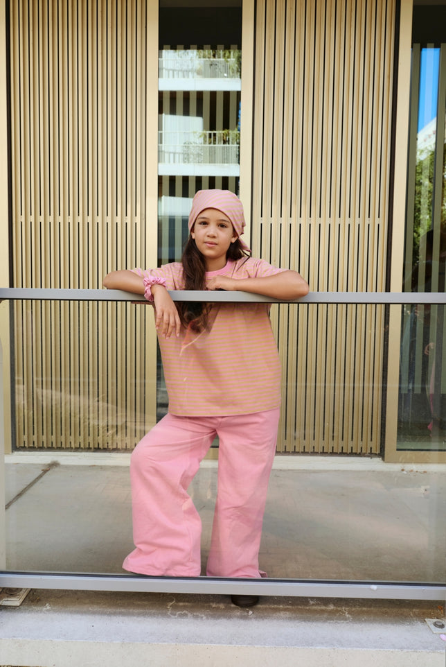 Straight Pants With Slit | Bubblegum