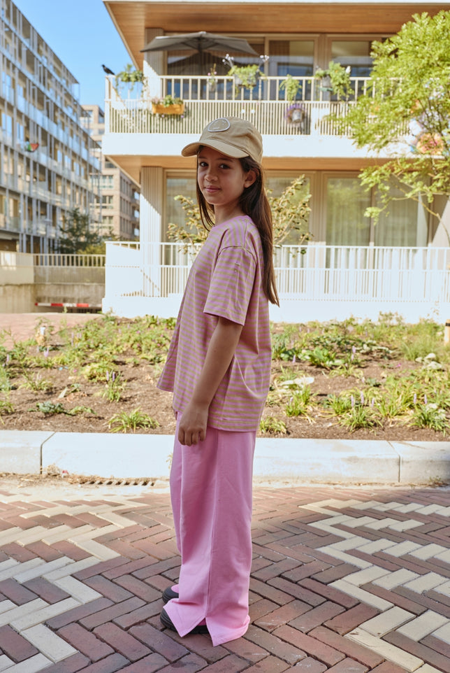 Straight Pants With Slit | Bubblegum