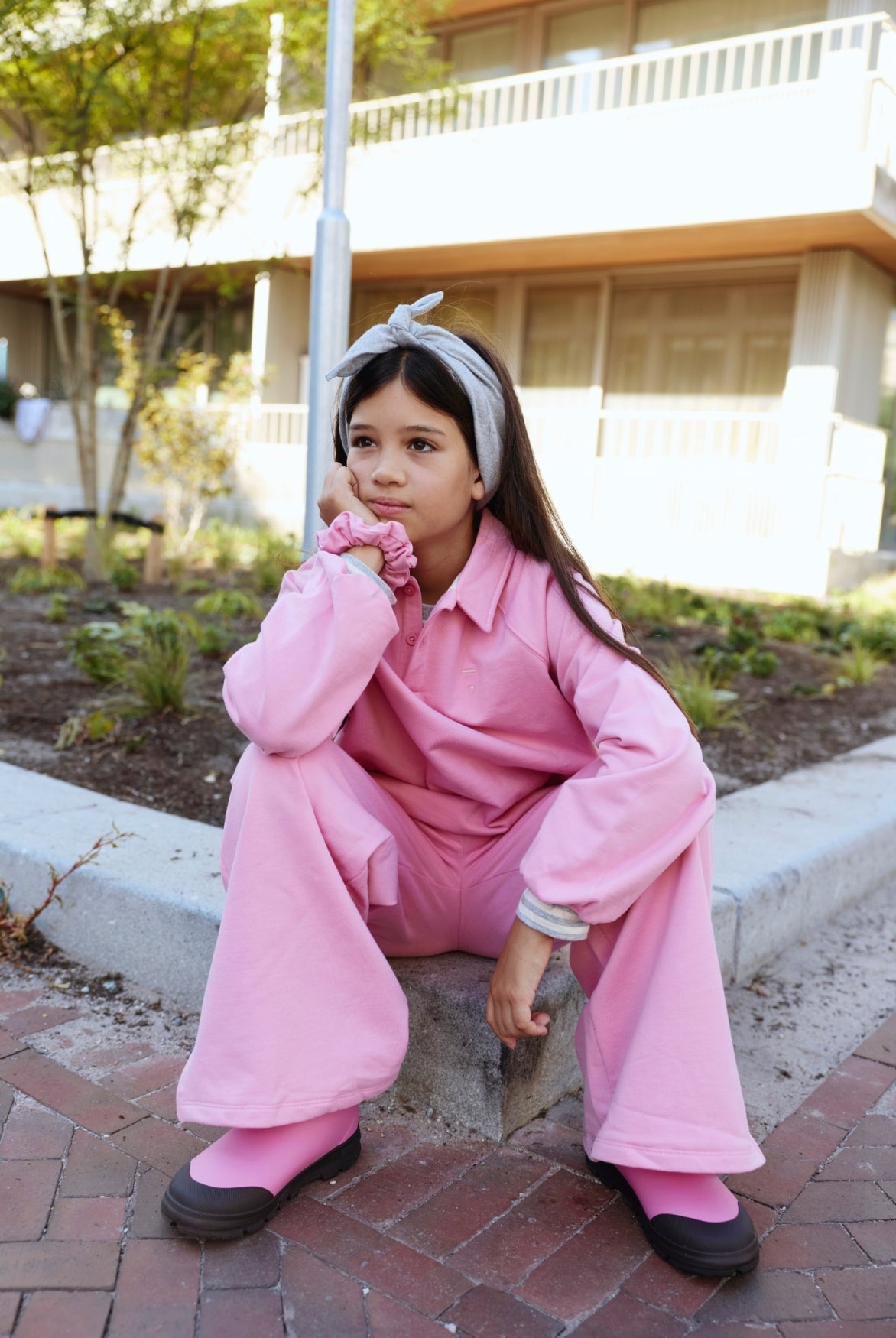 Straight Pants With Slit | Bubblegum