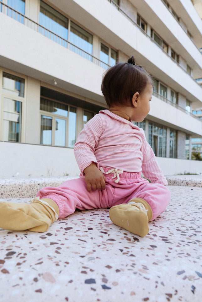 Baby Collar Onesie | Bubblegum - Cream