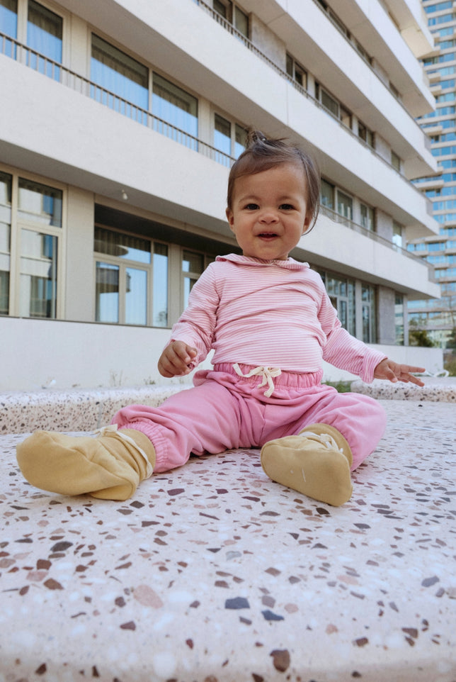 Baby Collar Onesie | Bubblegum - Cream
