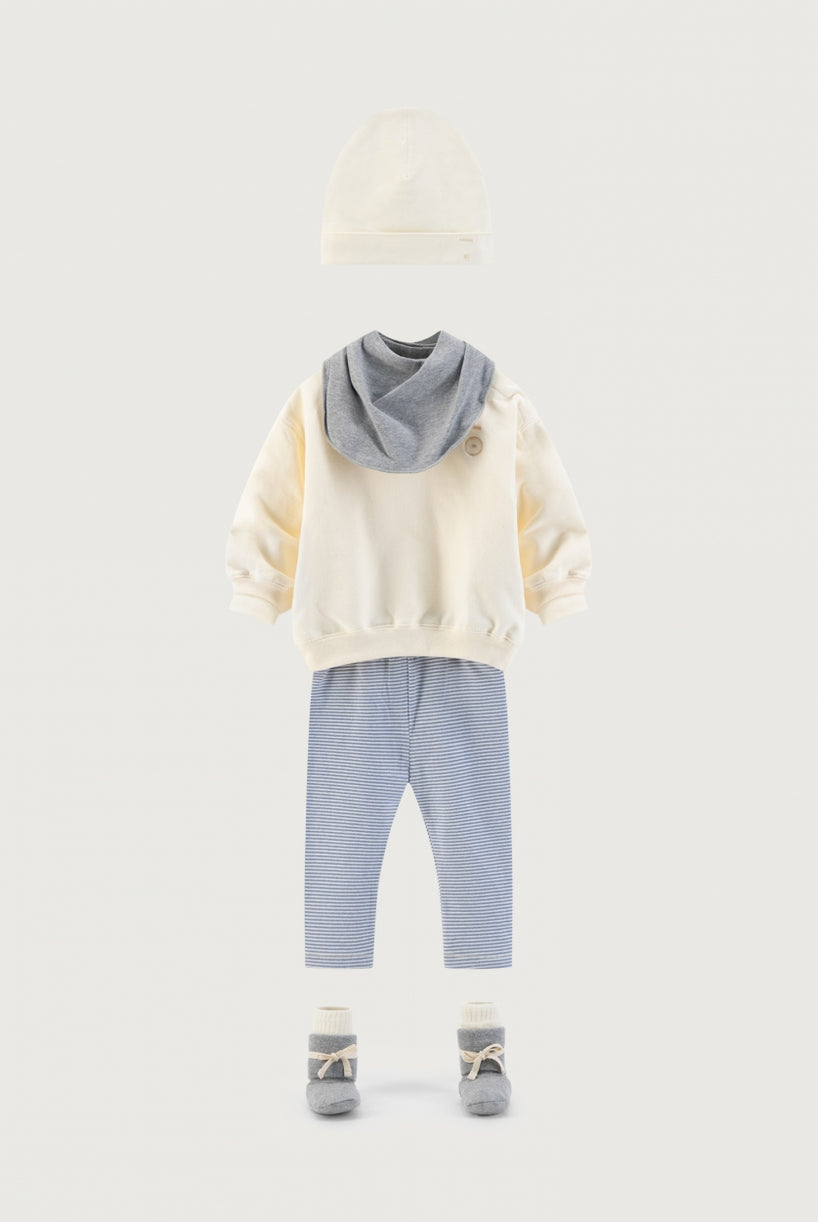 Baby Dropped Shoulder Sweater Cream