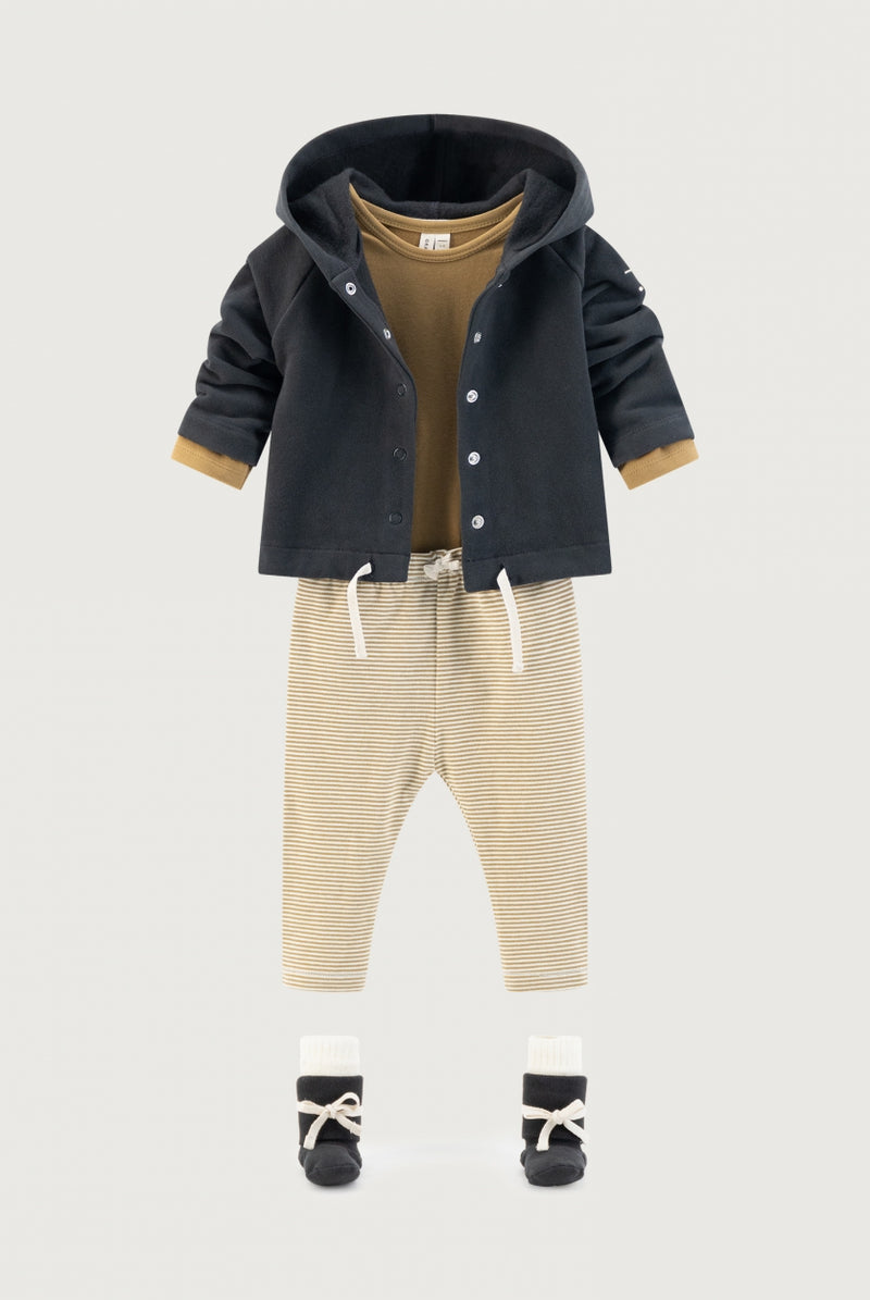 Baby Ribbed Booties | Nearly Black