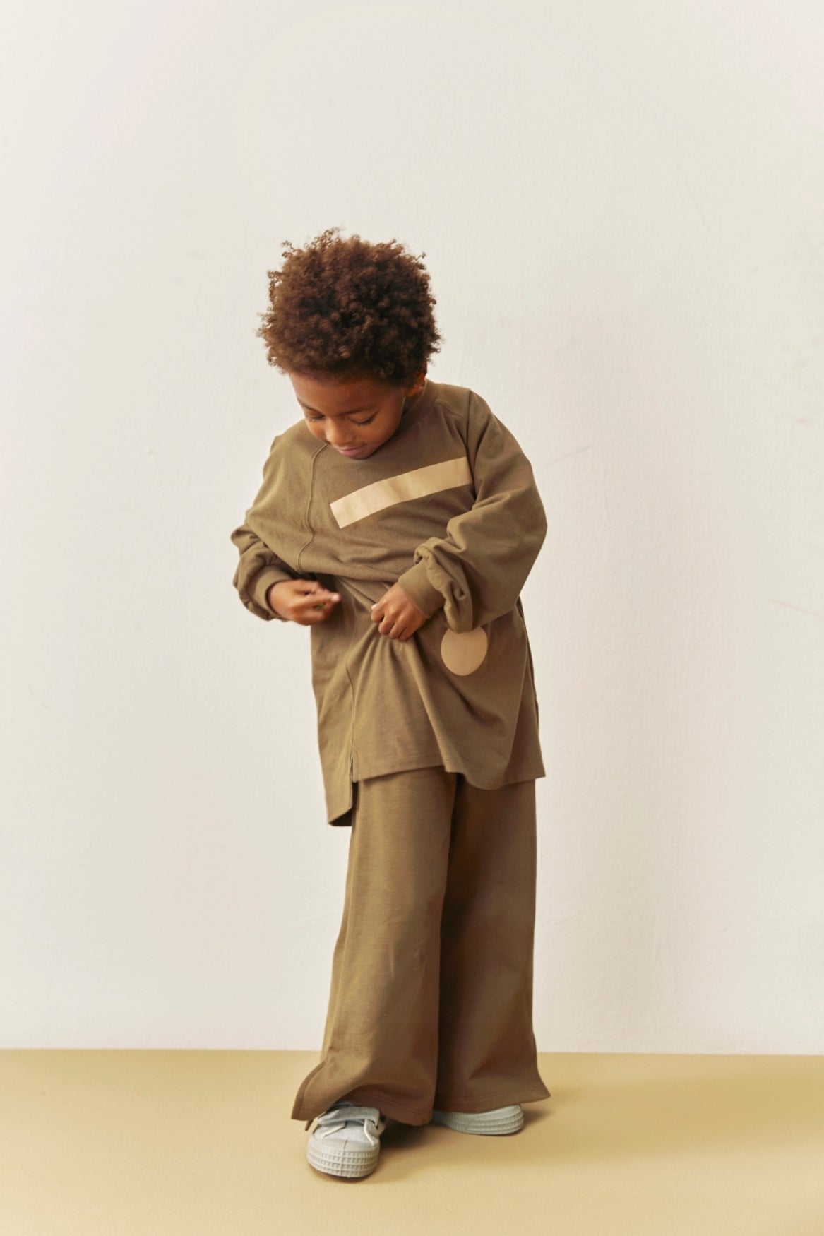 Straight Pants With Slit | Woody