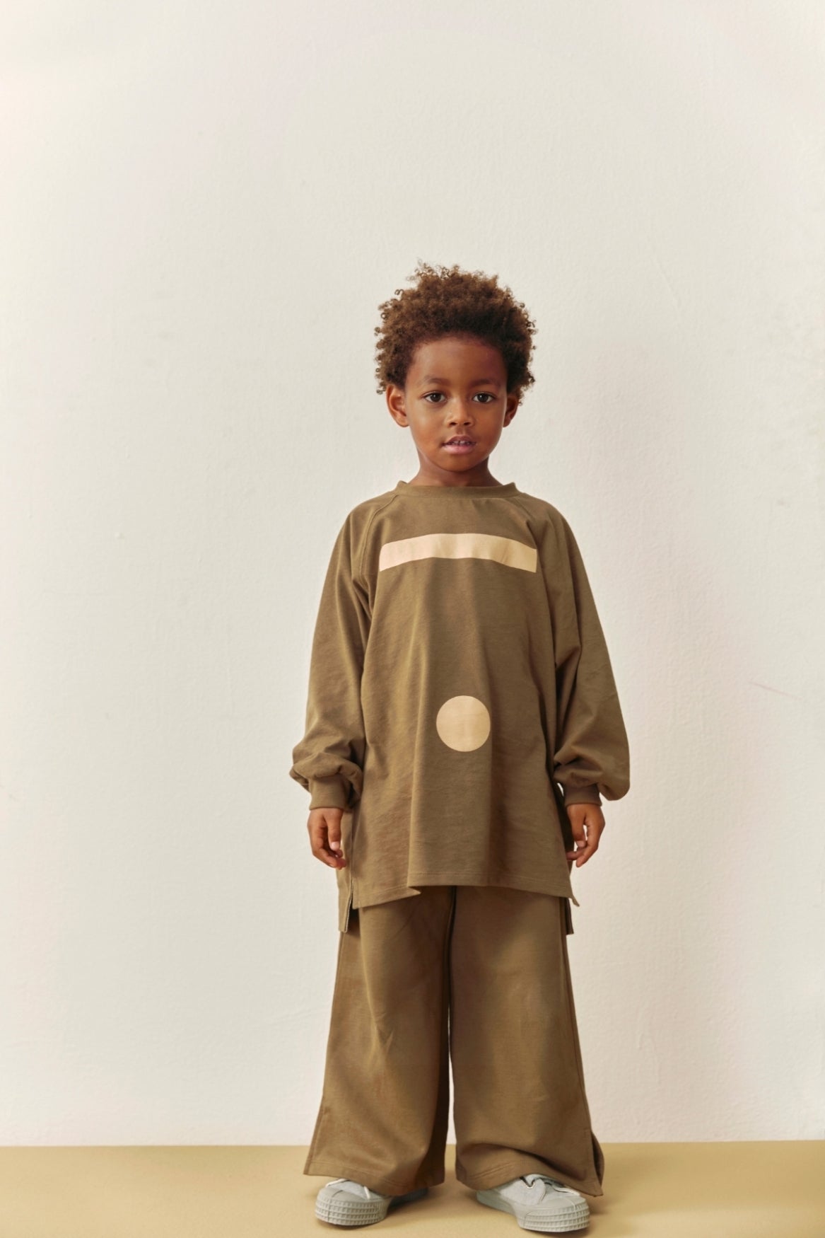 Oversized L/S Tee w/ Logo | Woody - Cookie Print