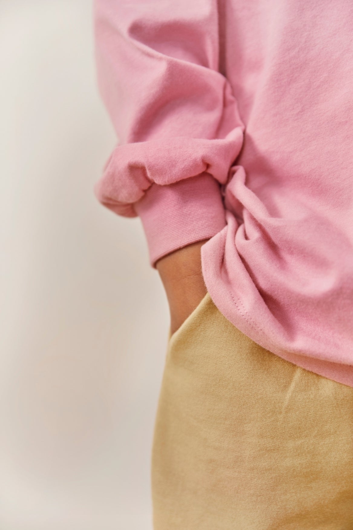 Oversized L/S Tee w/ Logo | Bubblegum - Cookie Print