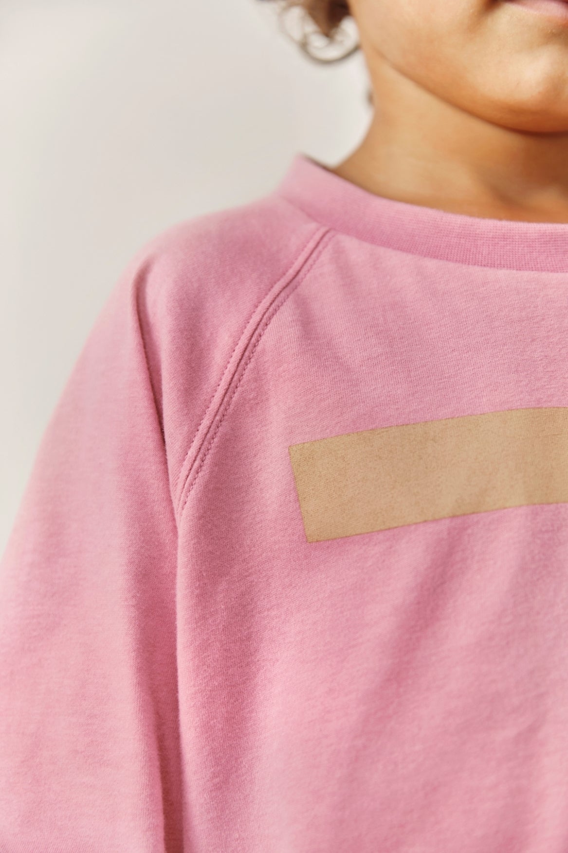 Oversized L/S Tee w/ Logo | Bubblegum - Cookie Print