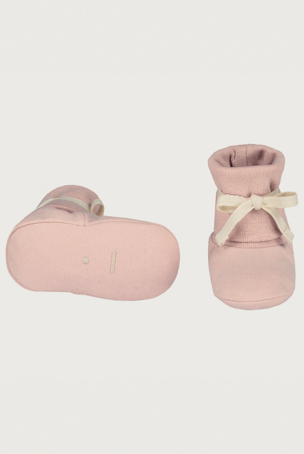 Baby Ribbed Booties | Faded Pink