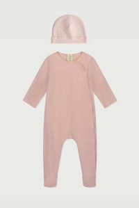 Neugeborener Anzug mit Druckknöpfen | Faded Pink
