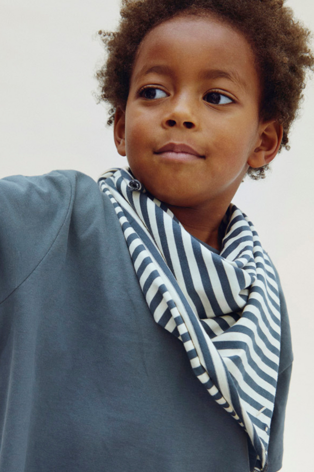 Multi Swaddle - Scarf | Blue Gray - Cream
