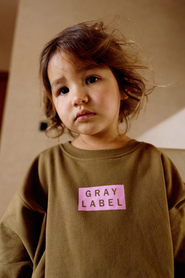 Logo Dropped Shoulder Sweater | Woody - Bubblegum