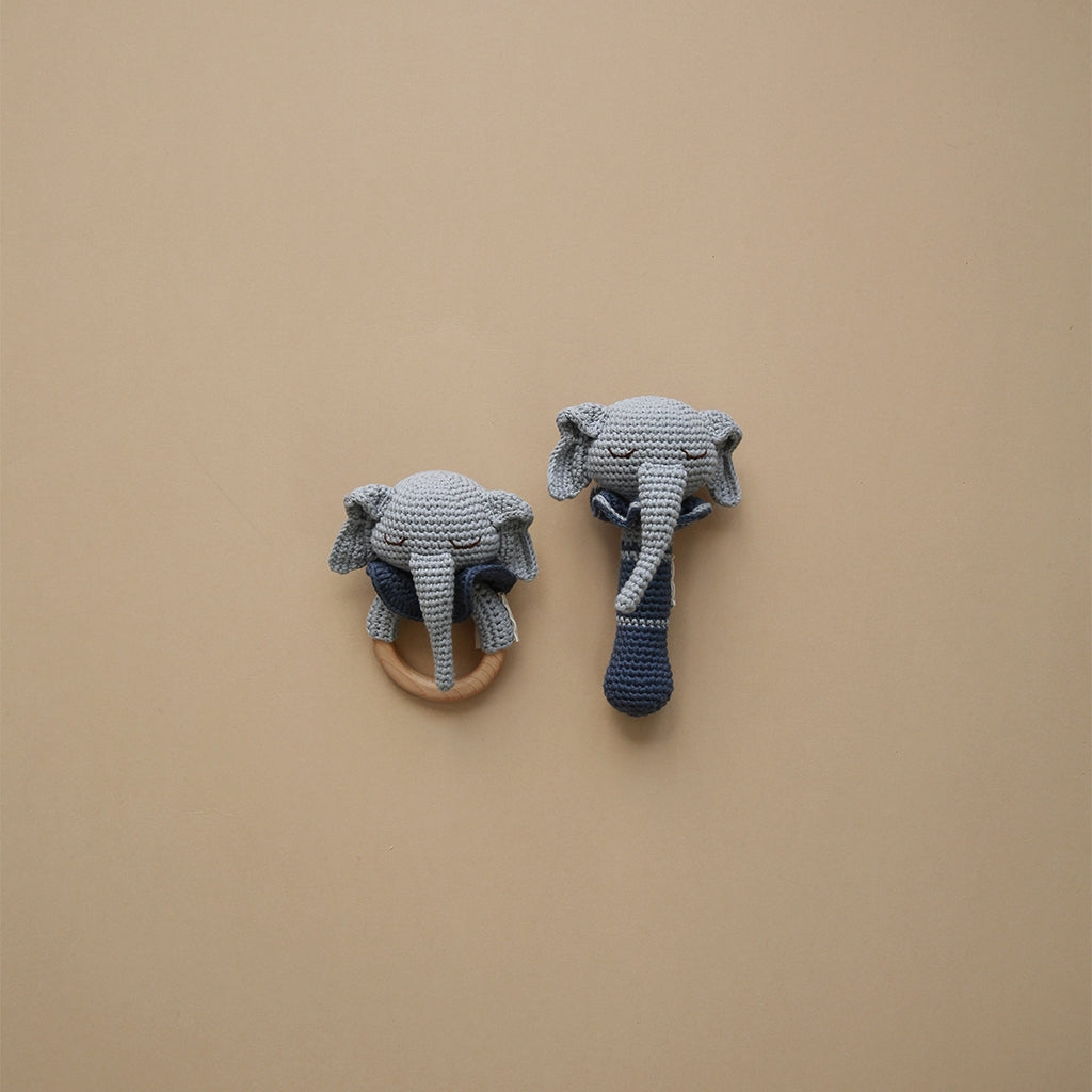 Ellie the Elephant Teething Ring | Gray Raf