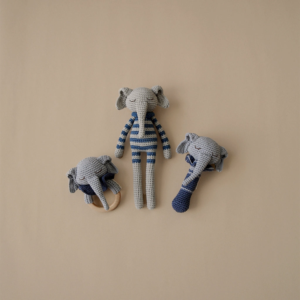 Ellie the Elephant Teething Ring | Gray Raf