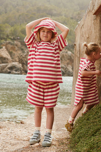 POP Terry Oversized Tee | Cherry - Cream