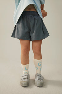 Elasticated Shorts GOTS | Blue Grey