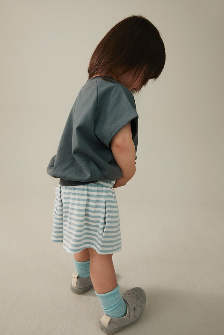 Elasticated Shorts GOTS | Sky - Off White