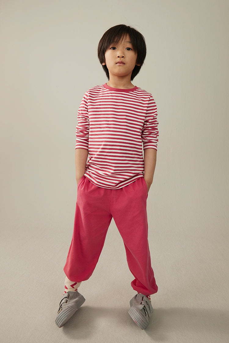 Pull-on Jersey Trousers GOTS | Cherry