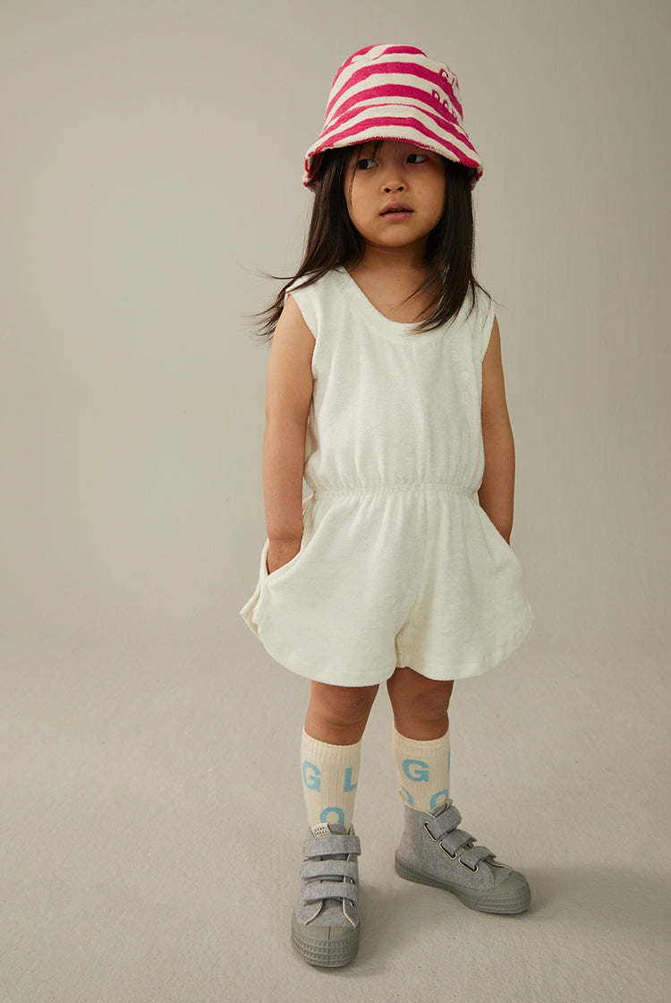 POP Terry Bucket Hat Kids | Cherry - Cream