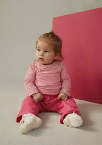 Baby Body mit Kragen | Cherry 