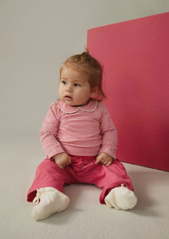 Baby Body mit Kragen | Cherry 