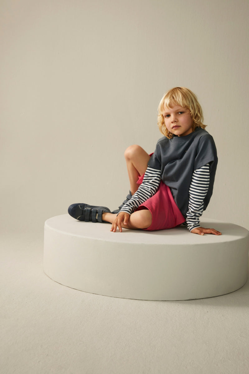 L/S T-Shirt | Blue Grey - Off White