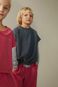 L/S T-Shirt | Blue Grey - Off White