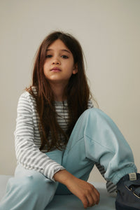 L/S Tee | Grey Melange - Off White