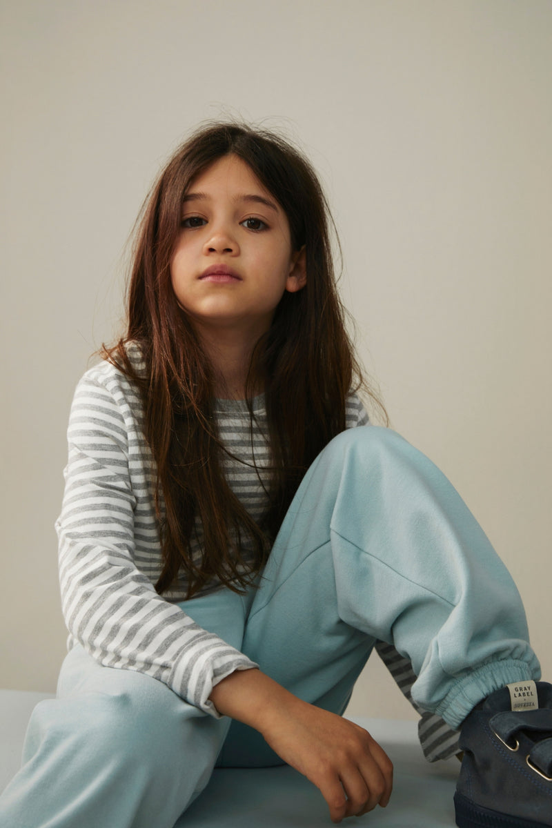 L/S Tee | Grey Melange - Off White