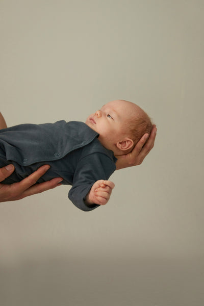 Newborn Suit with Snaps | Blue Gray