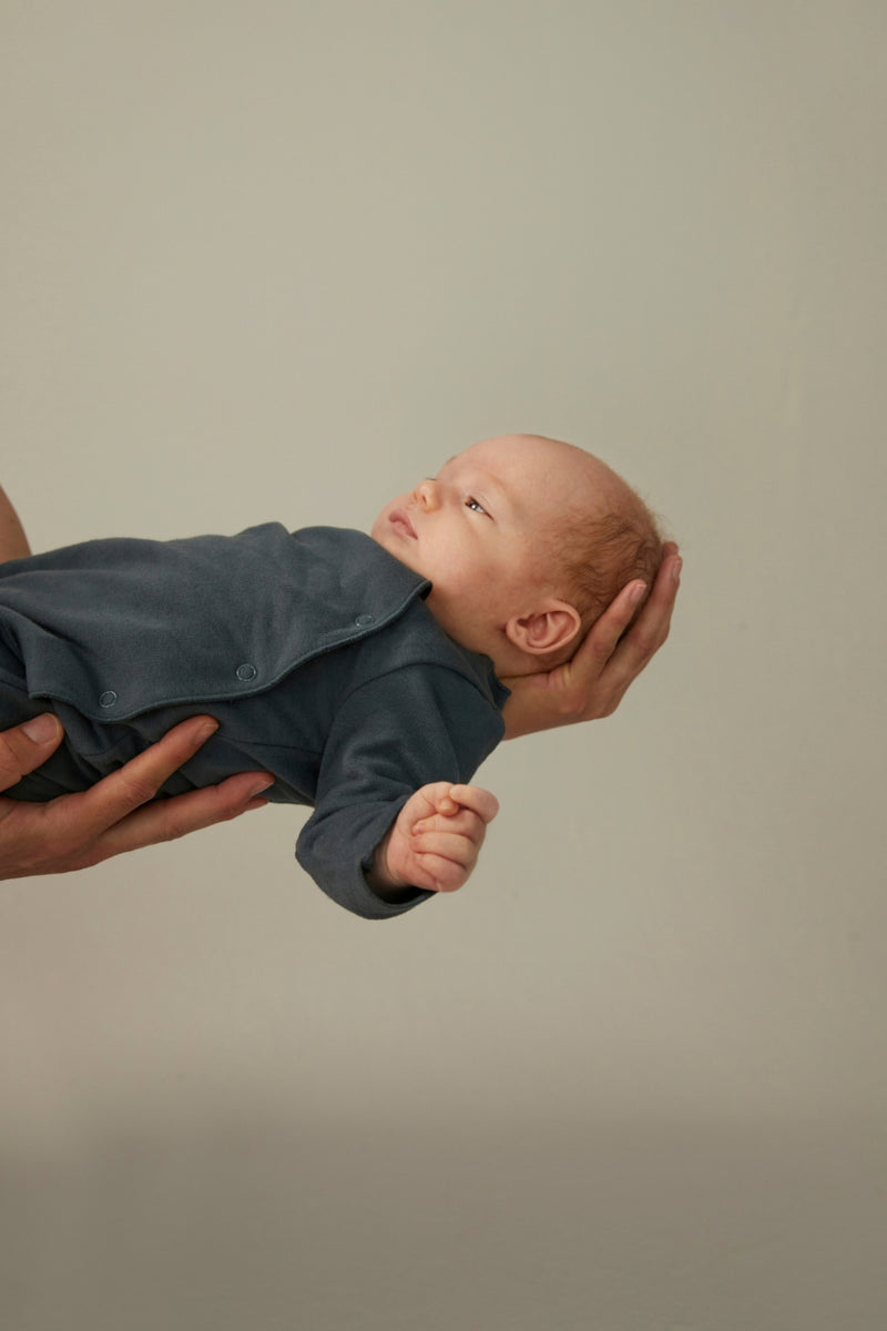 Newborn Suit with Snaps | Blue Grey, lt