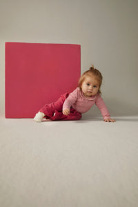 Baby Body mit Kragen | Cherry 