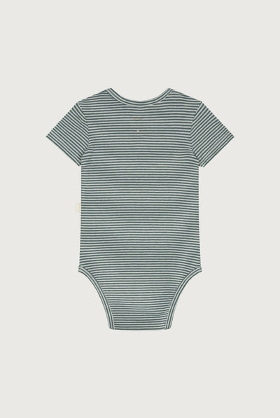Baby Onesie | Blue Gray - Cream